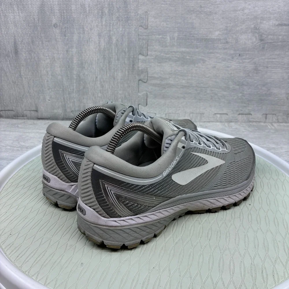 Brooks Ghost 10 Running Shoes Women's 10 Grey Mesh Athletic Sneakers 1202461B144